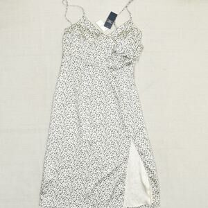 NEW Abercrombie & Fitch Women Sateen Summer Dress Polyester Cheetah Size S